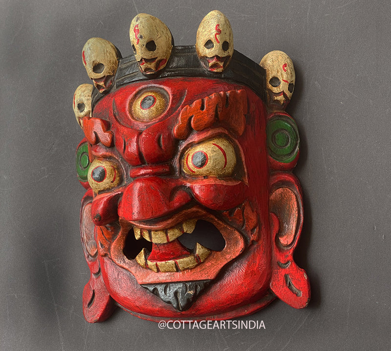 Wooden Bhairav Wall Mask