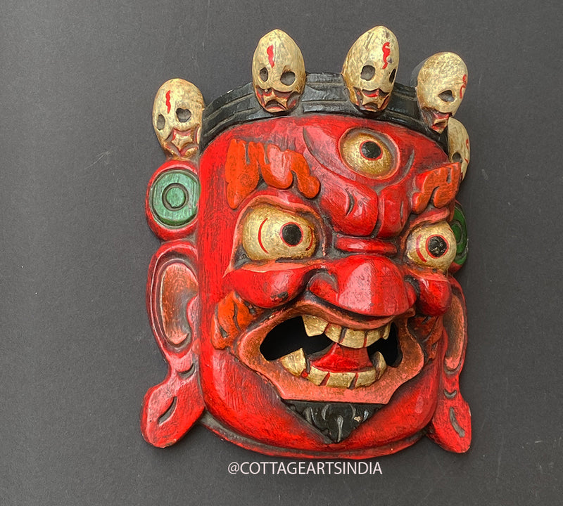 Wooden Bhairav Wall Mask