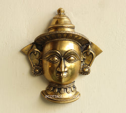 Brass Gauri Mask Wall hanging