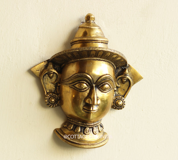 Brass Gauri Mask Wall hanging