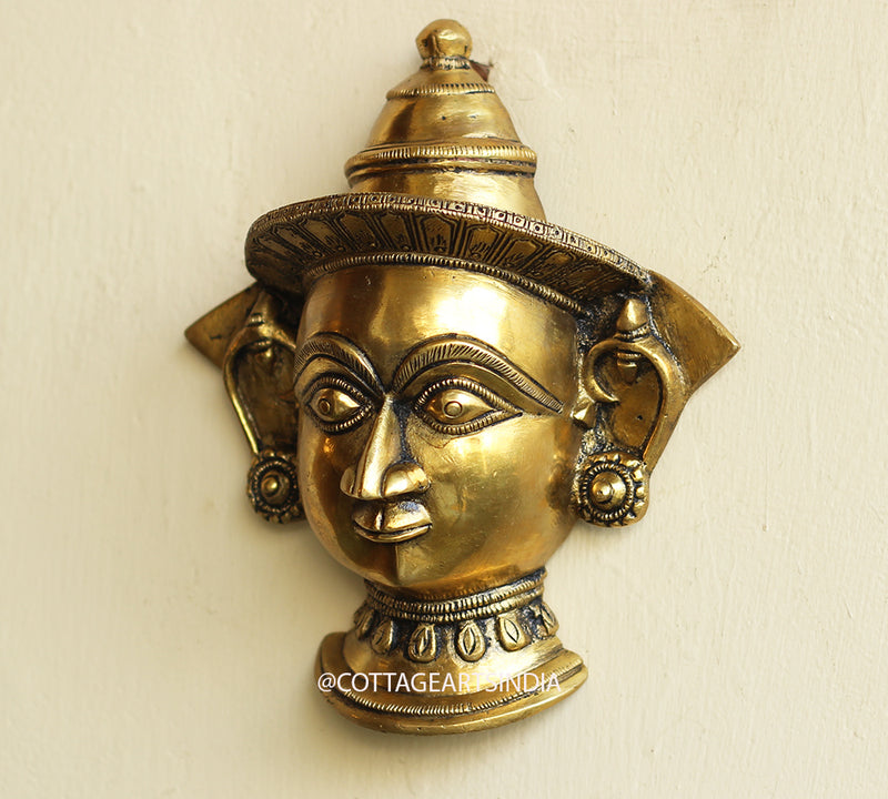 Brass Gauri Mask Wall hanging