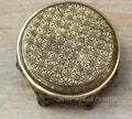 Brass Table Carved Round