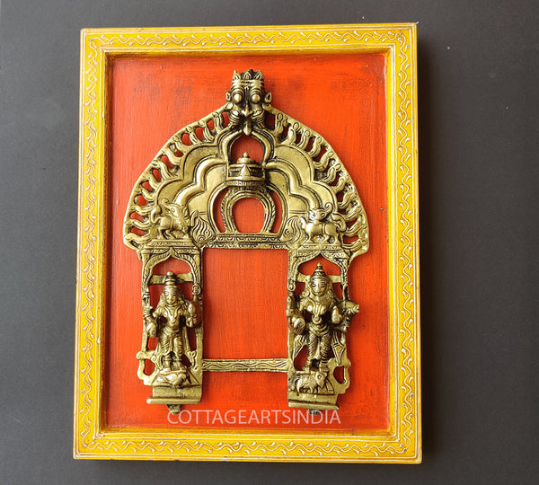 Wooden Frame Brass Prabhawali