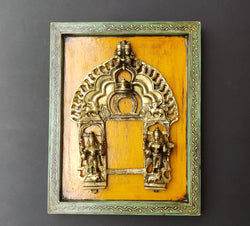 Wooden Frame Brass Prabhawali