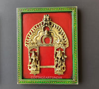 Wooden Frame Brass Prabhawali