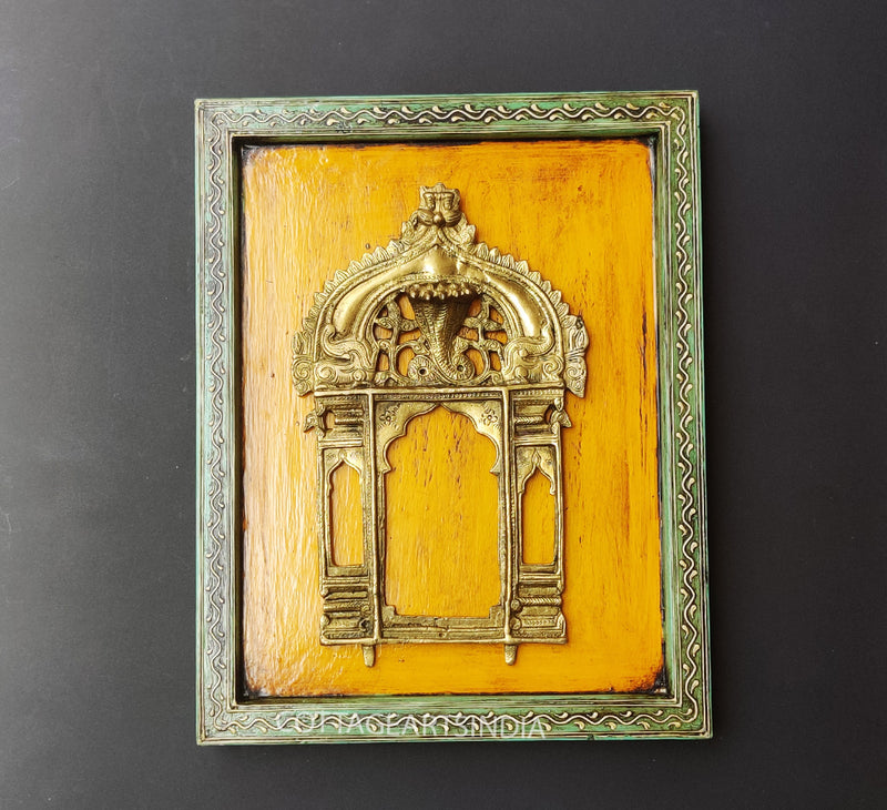 Wooden Frame Brass Prabhawali
