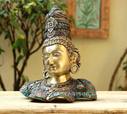 Brass Parvati Bust Stonework