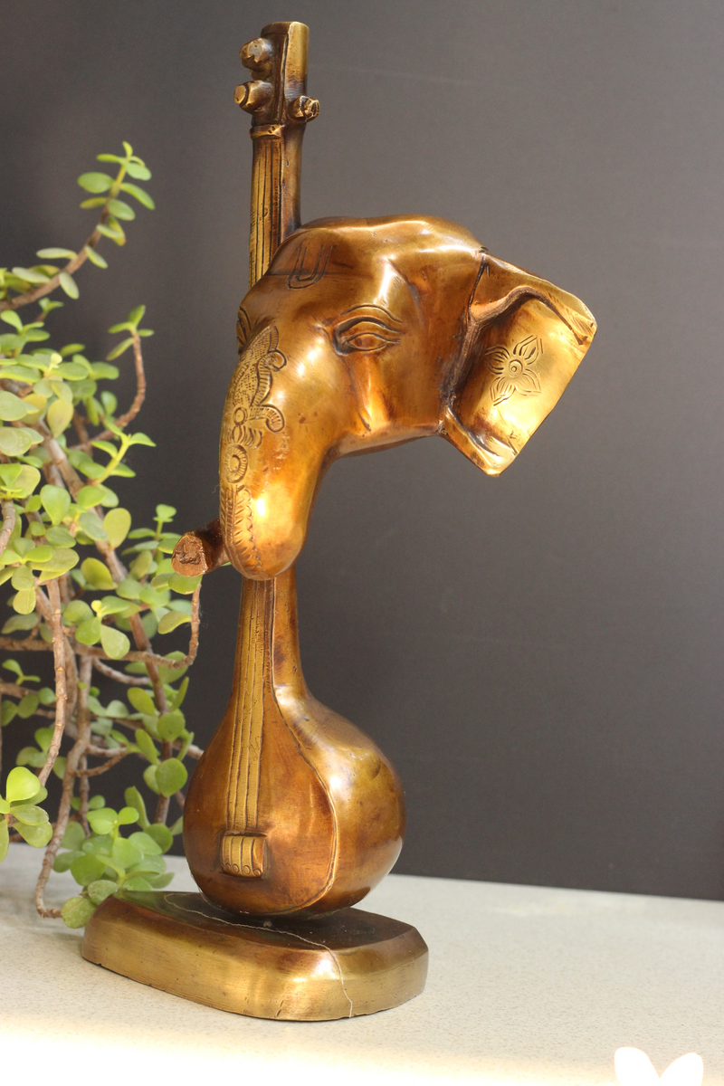 Brass Ganesha on Sitar