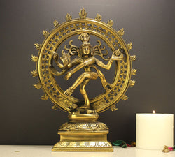 Brass Nataraj Double Frame 12''