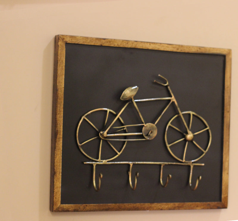 Wooden Wall Hanging Bicycle Key Holder