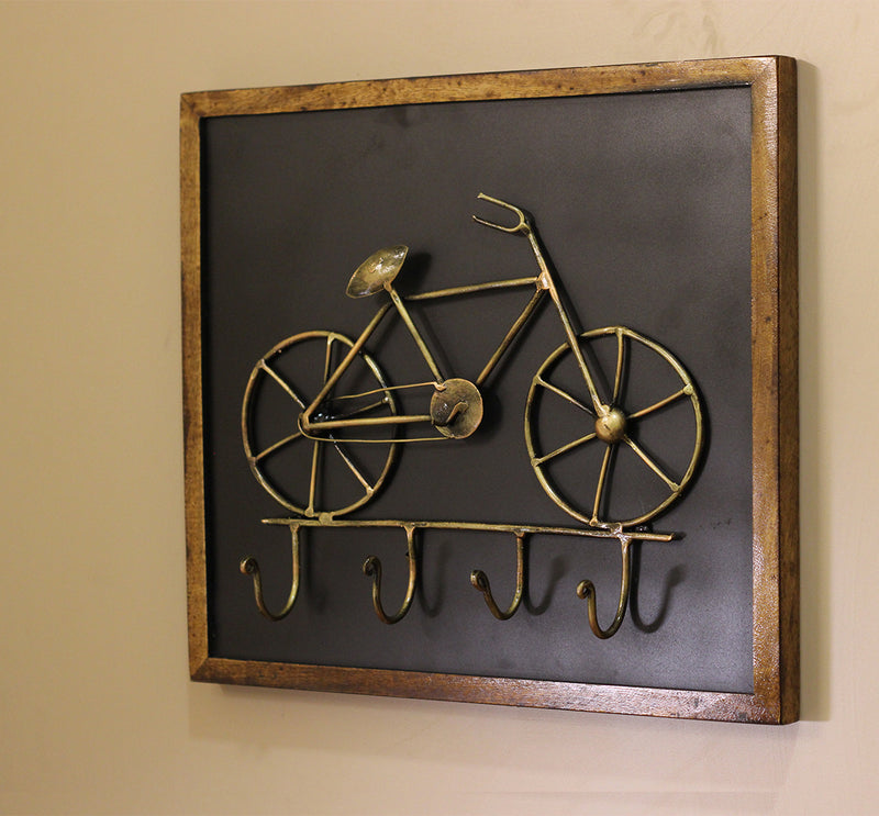 Wooden Wall Hanging Bicycle Key Holder