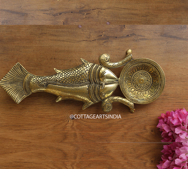 Brass Pooja Spoon Fish design