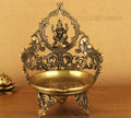 Brass Ganesha Laxmi Urli