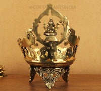 Brass Ganesha Diya Urli