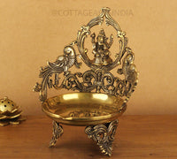 Brass Ganesha Diya Urli
