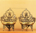Brass Ganesha Laxmi Urli