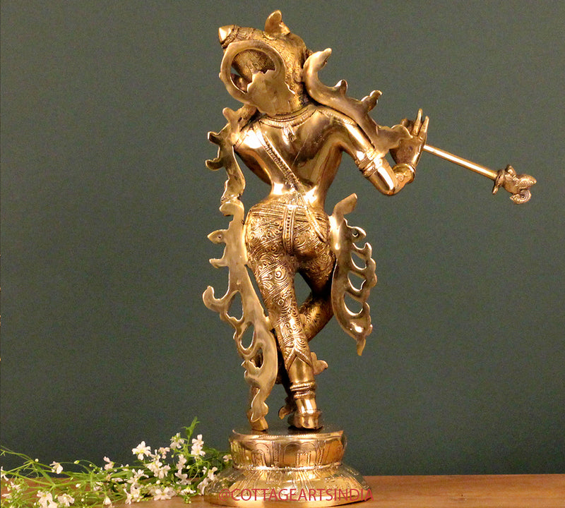 Brass Krishna 18 "