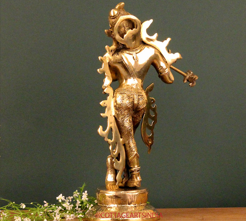 Brass Krishna 18 "