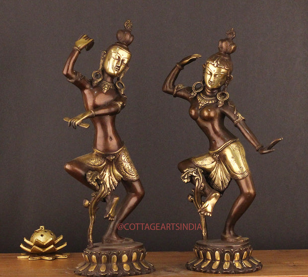 Brass Shiva Parvati Dancing Pair