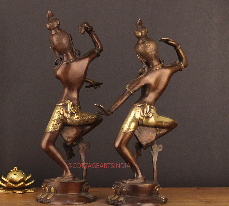 Brass Shiva Parvati Dancing Pair