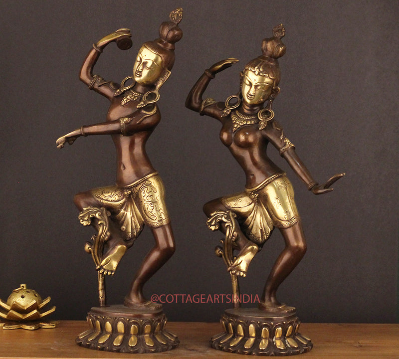 Brass Shiva Parvati Dancing Pair