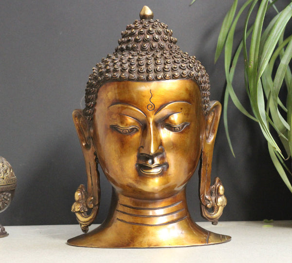 Brass Buddha Face Mask Dual Color