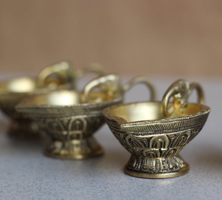 Small Size Brass Oil Diya Each