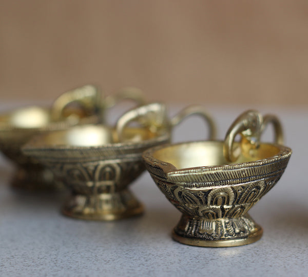 Small Size Brass Oil Diya Each