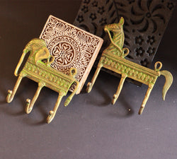Brass Key Hanger -Coat Hooks (pair)