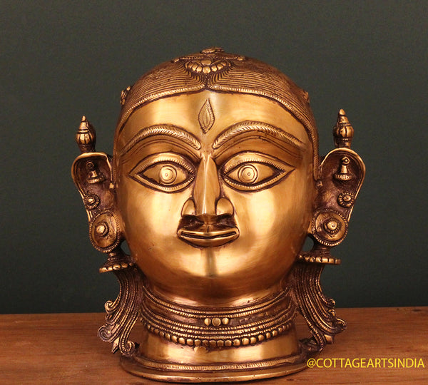 Brass Gauri Head/Mask 10"