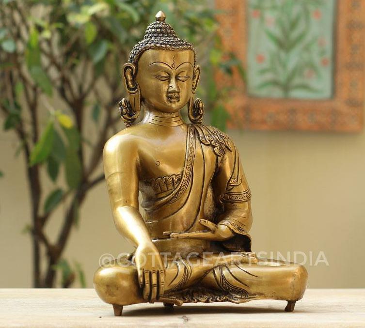Brass Buddha 12"