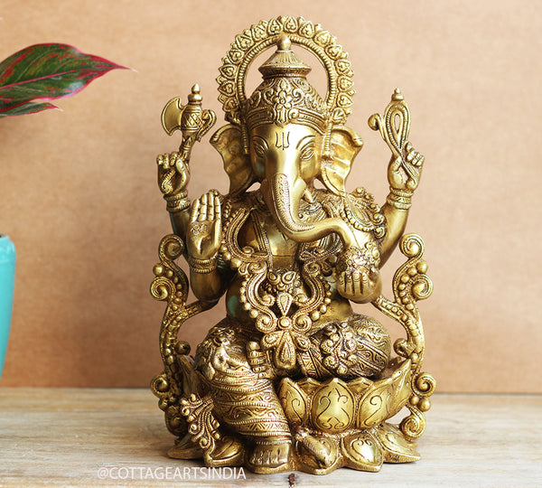 Brass Ganesha 13"