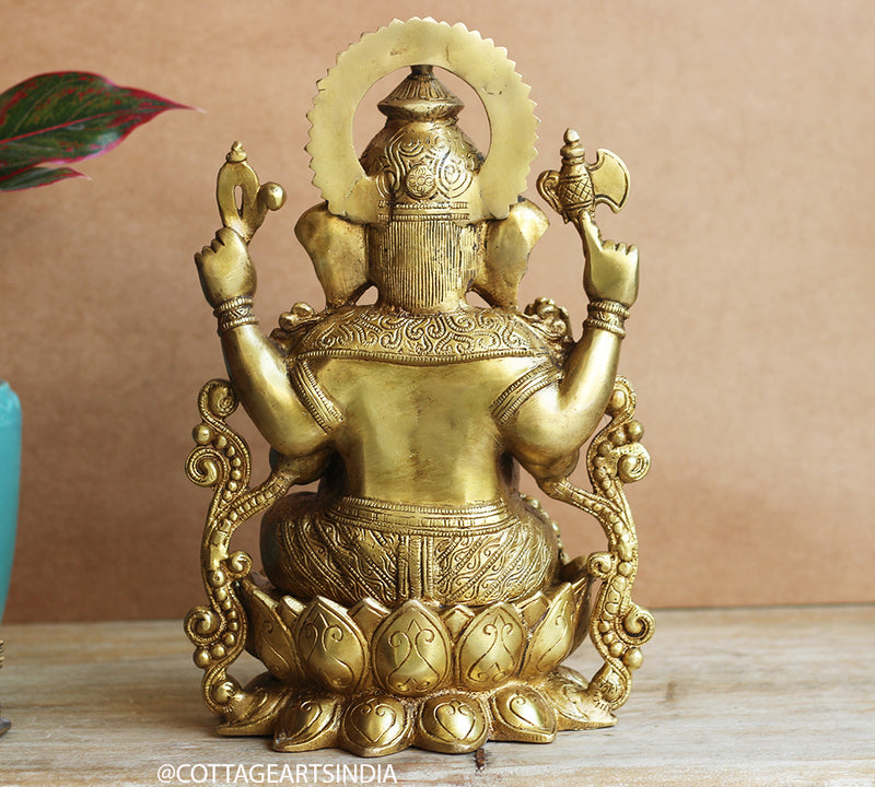 Brass Ganesha 13"