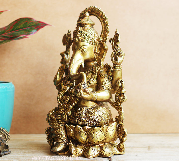 Brass Ganesha 13"