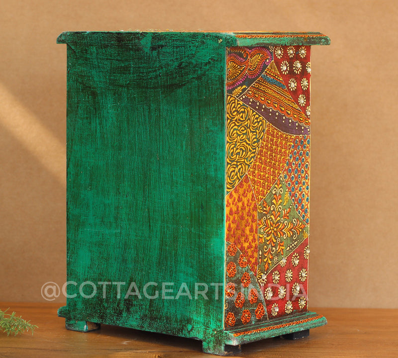 Wooden Handpainted 6-Drawers Box