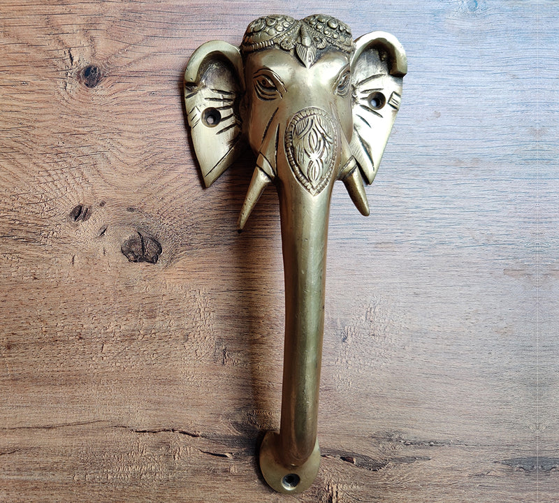 Brass Elephant Door Handle