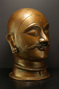 Brass Shiva Mukhlingam Face - Vintage Copper Finish