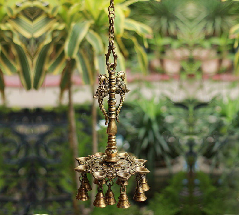 Parrot Hanging Bell, Indian Brass Home Decor