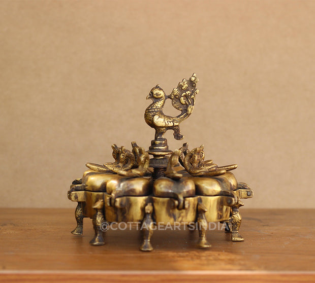 Brass Sindoor Box 6"
