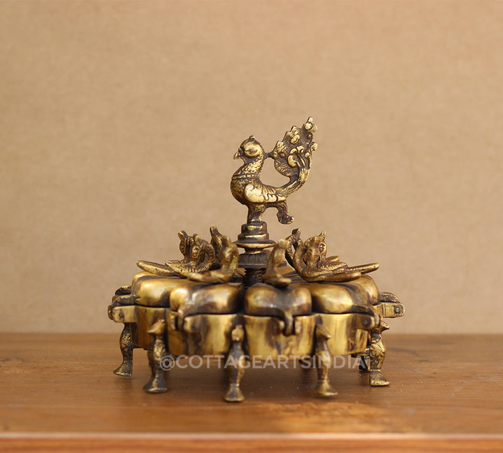Brass Sindoor Box 6"