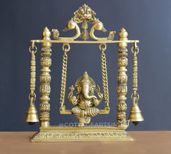 Brass Ganesha Swing 10"