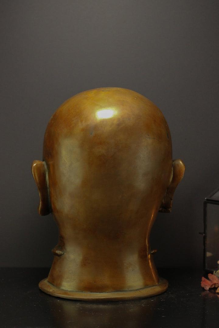 Brass Shiva Mukhlingam Face - Vintage Copper Finish