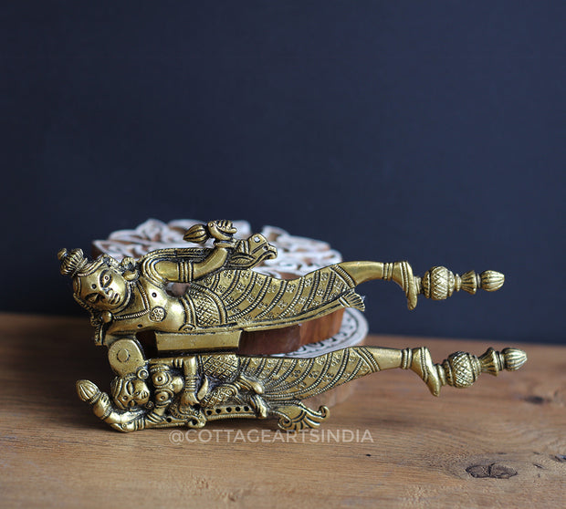 Brass Vishnu Laxmi Nutcracker