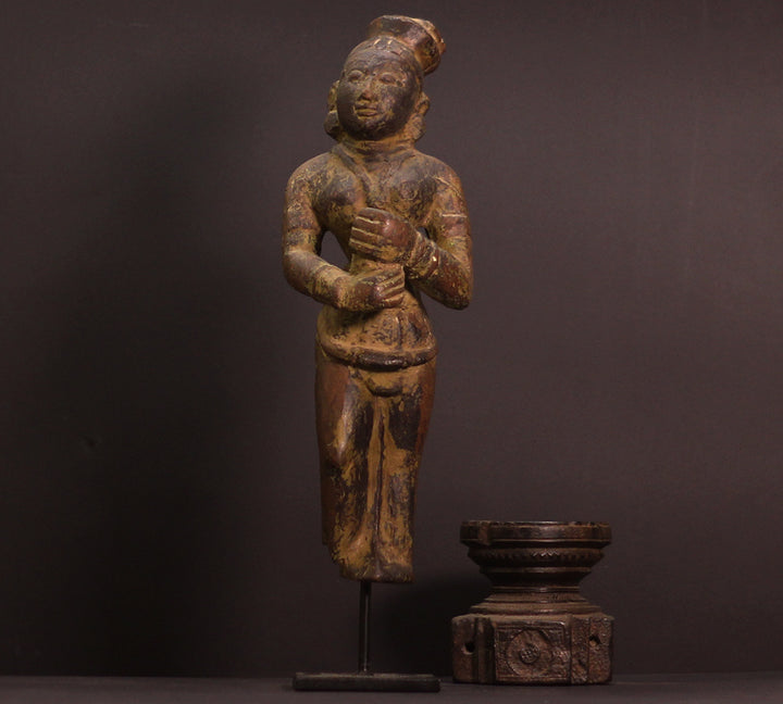 Vintage Wood / Resin Lady Figure