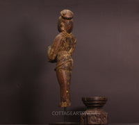 Vintage Wood / Resin Lady Figure