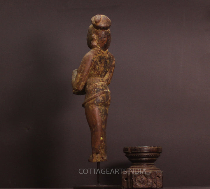 Vintage Wood / Resin Lady Figure