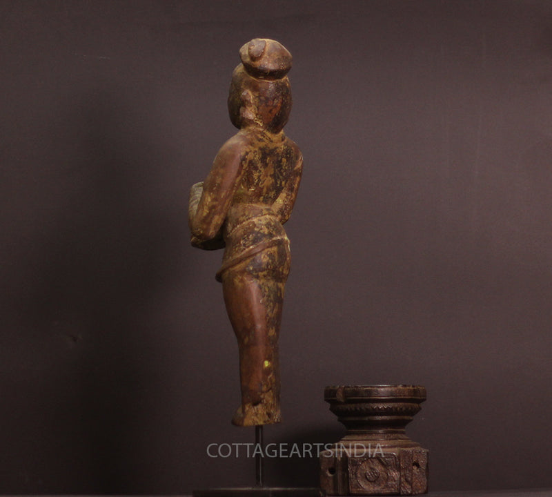 Vintage Wood / Resin Lady Figure