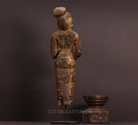 Vintage Wood / Resin Lady Figure