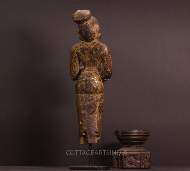 Vintage Wood / Resin Lady Figure