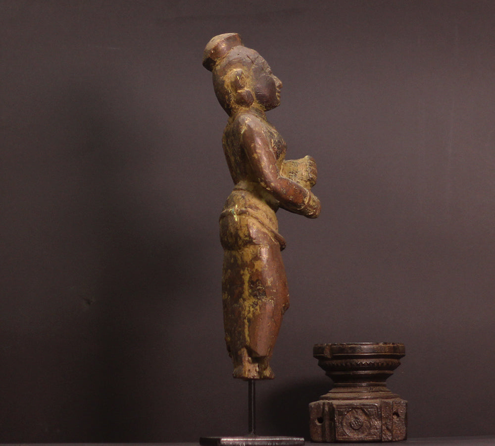 Vintage Wood / Resin Lady Figure